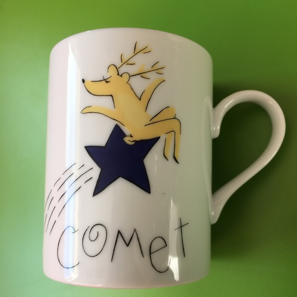 Mug POTTERY BARN reindeer comet star christmas